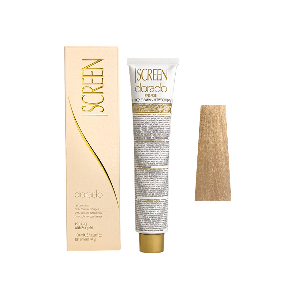 Крем-фарба для волосся перманентна з 24-каратним золотом SCREEN Dorado 11B (11.32) Beige Platinium Вlonde, 100 ml - 1